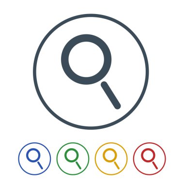 Beyaz arka plan üzerinde izole arama simgesi. vektör çizim simgesi