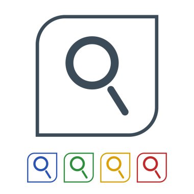 Beyaz arka plan üzerinde izole arama simgesi. vektör çizim simgesi