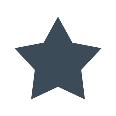 Yıldız simgesi beyaz arka plan üzerinde izole. vektör çizim simgesi