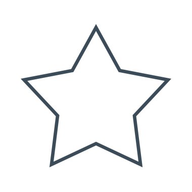 Yıldız simgesi beyaz arka plan üzerinde izole. vektör çizim simgesi