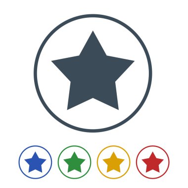 Yıldız simgesi beyaz arka plan üzerinde izole. vektör çizim simgesi