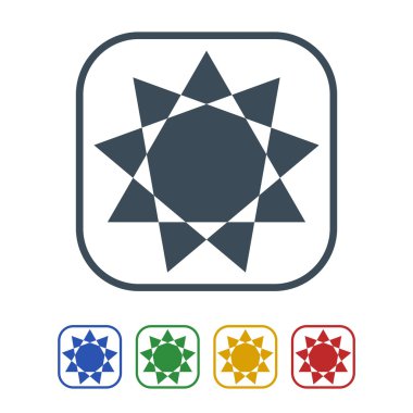 Beyaz arka plan üzerinde izole güneş simgesi. vektör çizim simgesi