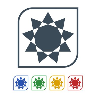 Beyaz arka plan üzerinde izole güneş simgesi. vektör çizim simgesi