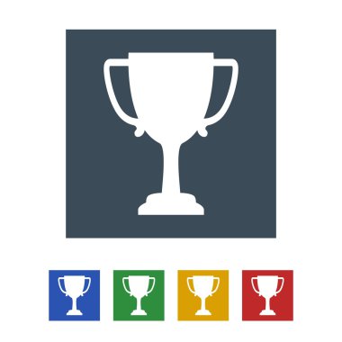 Beyaz arka plan üzerinde izole kupa simgesi. vektör çizim simgesi