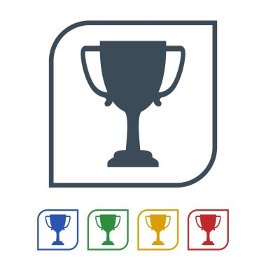 Beyaz arka plan üzerinde izole kupa simgesi. vektör çizim simgesi