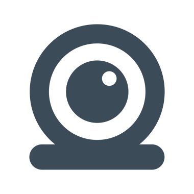 Web kamera simgesi beyaz arka plan üzerinde izole. vektör çizim simgesi