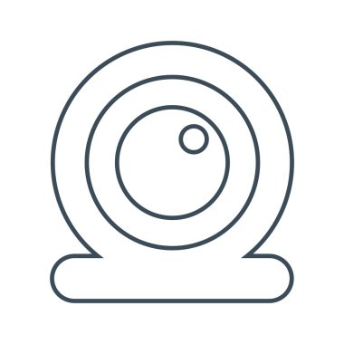 Web kamera simgesi beyaz arka plan üzerinde izole. vektör çizim simgesi