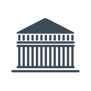 Beyaz Saray simgesi beyaz arka plan üzerinde izole. vektör çizim simgesi