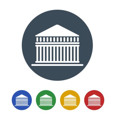 Beyaz Saray simgesi beyaz arka plan üzerinde izole. vektör çizim simgesi