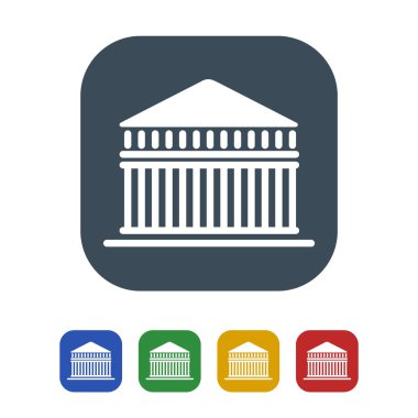 Beyaz Saray simgesi beyaz arka plan üzerinde izole. vektör çizim simgesi