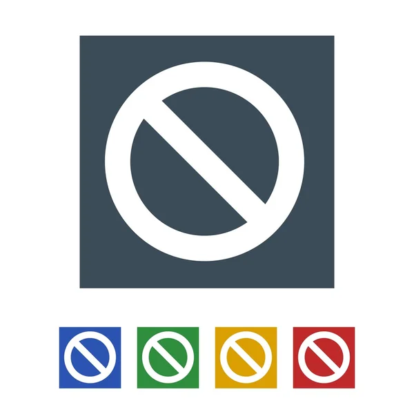 Zakázané ikona izolovaných na bílém pozadí. vektorový obrázek ikony — Stockový vektor