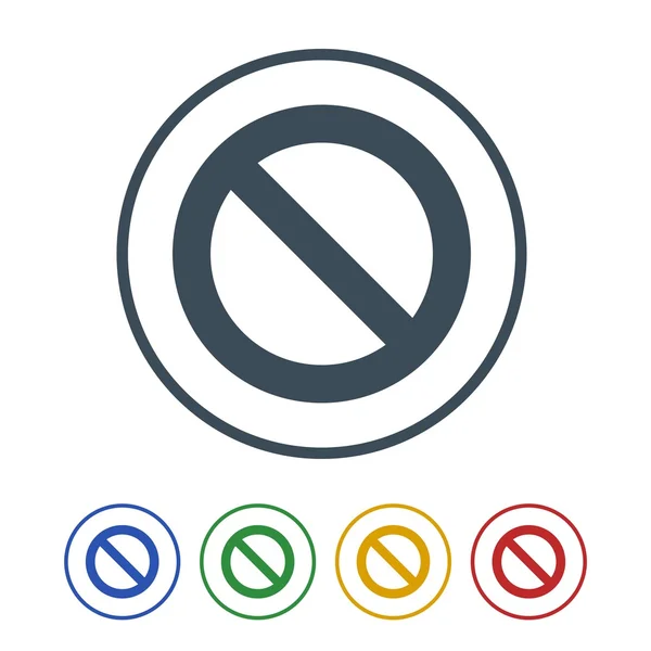 Verbotenes Symbol isoliert auf weißem Hintergrund. Vektor-Ikone — Stockvektor