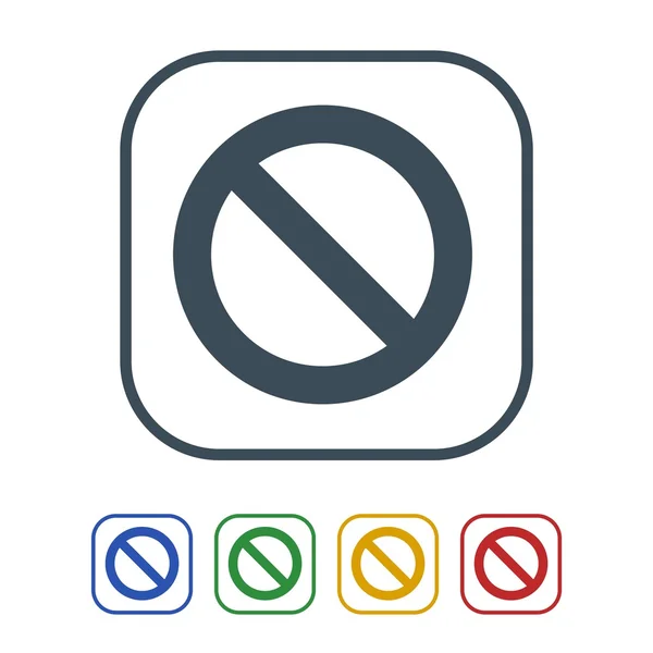 Icono prohibido aislado sobre fondo blanco. icono de ilustración de vector — Vector de stock