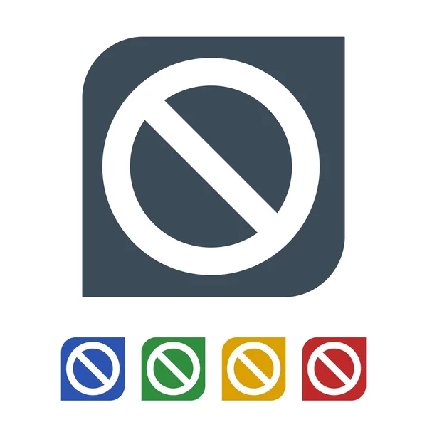 Zakázané ikona izolovaných na bílém pozadí. vektorový obrázek ikony — Stockový vektor
