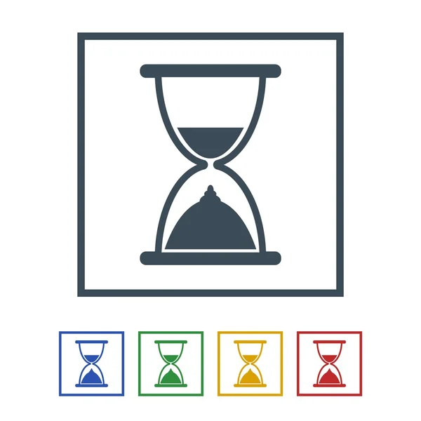 Ícone do relógio de areia isolado no fundo branco. ícone de ilustração vetorial —  Vetores de Stock