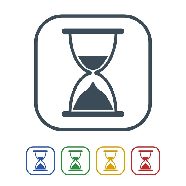 Ícone do relógio de areia isolado no fundo branco. ícone de ilustração vetorial — Vetor de Stock