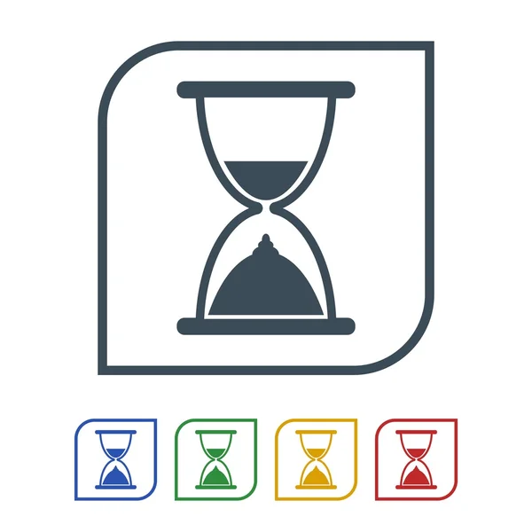 Ícone do relógio de areia isolado no fundo branco. ícone de ilustração vetorial — Vetor de Stock