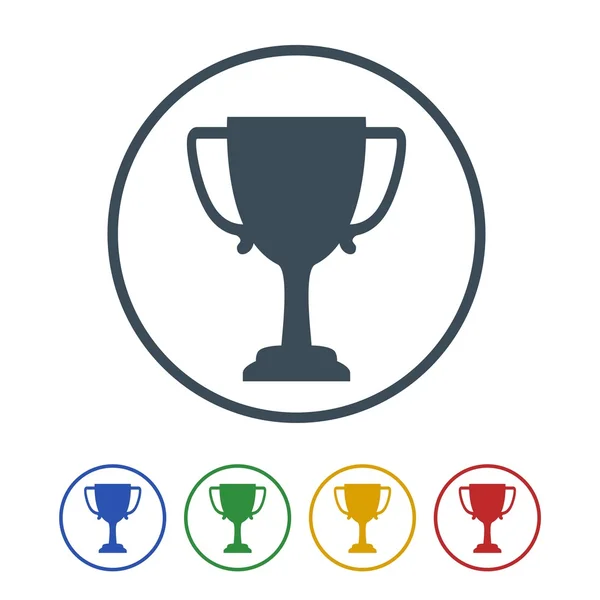 Icono de trofeo aislado sobre fondo blanco. icono de ilustración de vector — Vector de stock