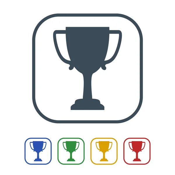 Icona trofeo isolata su sfondo bianco. icona illustrazione vettoriale — Vettoriale Stock