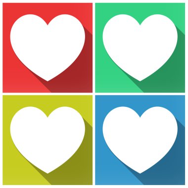 Aşk şekil kutsal kişilerin resmi, modern en az düz tasarım stili.