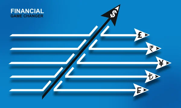 Oyun değiştirici iş veya mali değişim kavramı ve yıkıcı yenilik sembolü ve yeni fikirler ile bağımsız bir düşünür olmak
