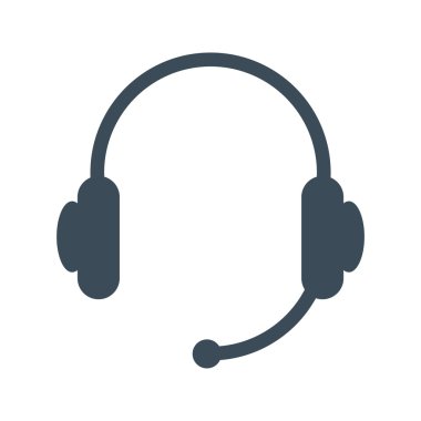 bilgisayar simgesini izole kulaklık beyaz Background.vector illüstrasyon simge üzerinde