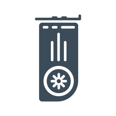 Grafik kartı simgesi izole beyaz Background.vector illüstrasyon simge üzerinde
