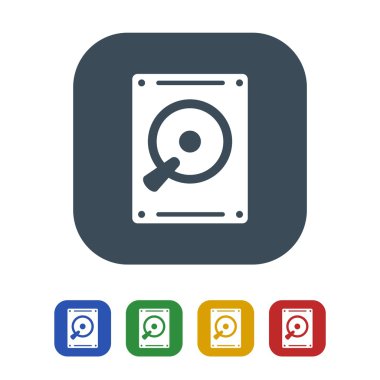 Dahili sabit sürücü simgesi izole beyaz Background.vector illüstrasyon simge üzerinde