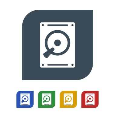 Dahili sabit sürücü simgesi izole beyaz Background.vector illüstrasyon simge üzerinde