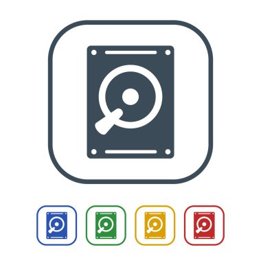 Dahili sabit sürücü simgesi izole beyaz Background.vector illüstrasyon simge üzerinde