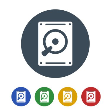 Dahili sabit sürücü simgesi izole beyaz Background.vector illüstrasyon simge üzerinde