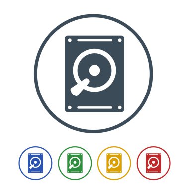 Dahili sabit sürücü simgesi izole beyaz Background.vector illüstrasyon simge üzerinde