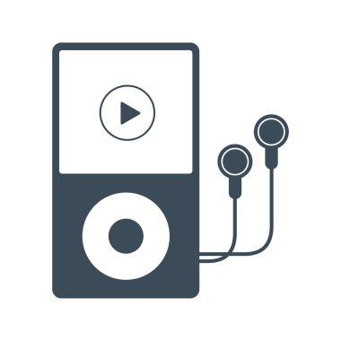 Beyaz Background.vector illüstrasyon simge simge izole iPod