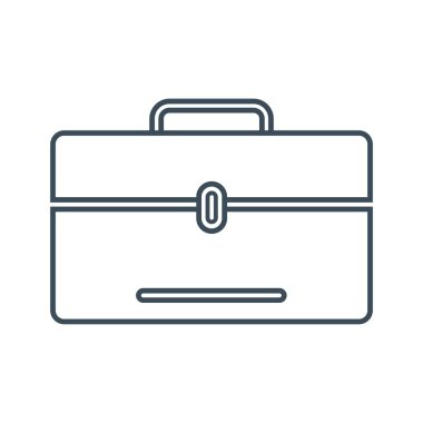 Dizüstü bilgisayar çantası simgesini izole beyaz Background.vector illüstrasyon simge üzerinde