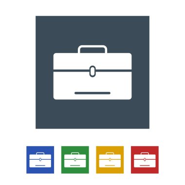 Dizüstü bilgisayar çantası simgesini izole beyaz Background.vector illüstrasyon simge üzerinde