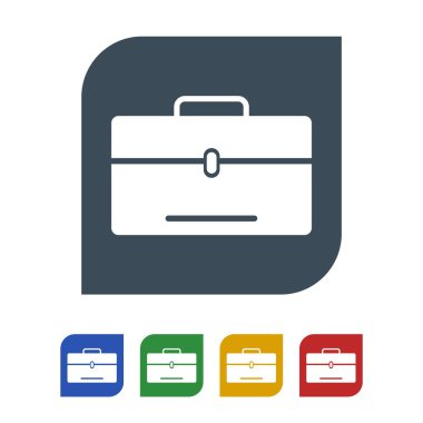 Dizüstü bilgisayar çantası simgesini izole beyaz Background.vector illüstrasyon simge üzerinde