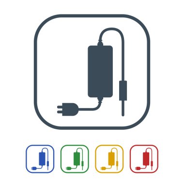 Dizüstü bilgisayar simgesini izole betteries beyaz Background.vector illüstrasyon simge üzerinde