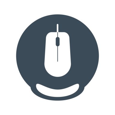 Fare simgesi izole beyaz Background.vector illüstrasyon simge üzerinde