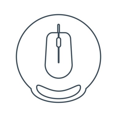 Fare simgesi izole beyaz Background.vector illüstrasyon simge üzerinde