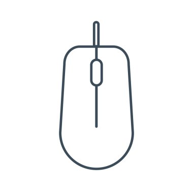 Fare simgesi izole beyaz Background.vector illüstrasyon simge üzerinde