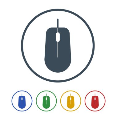 Fare altlığında simgesi izole beyaz Background.vector illüstrasyon simge