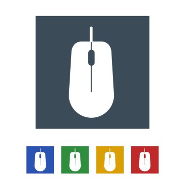 Fare altlığında simgesi izole beyaz Background.vector illüstrasyon simge