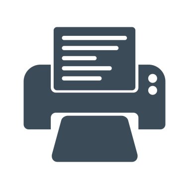 Yazıcı simgesi izole beyaz Background.vector illüstrasyon simge üzerinde