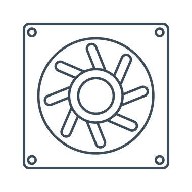 İşlemci beyaz Background.vector illüstrasyon simge simge izole fanlar