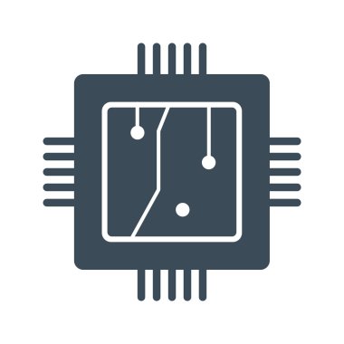 İşlemciler simgesi izole beyaz Background.vector illüstrasyon simge üzerinde