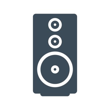 Hoparlör simgesi izole beyaz Background.vector illüstrasyon simge üzerinde