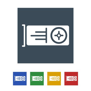 TV tarayıcısı kartı simgesi izole beyaz Background.vector illüstrasyon simge üzerinde