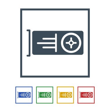 TV tarayıcısı kartı simgesi izole beyaz Background.vector illüstrasyon simge üzerinde