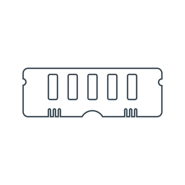 RAM Icono Aislado en el icono de ilustración White Background.vector — Vector de stock