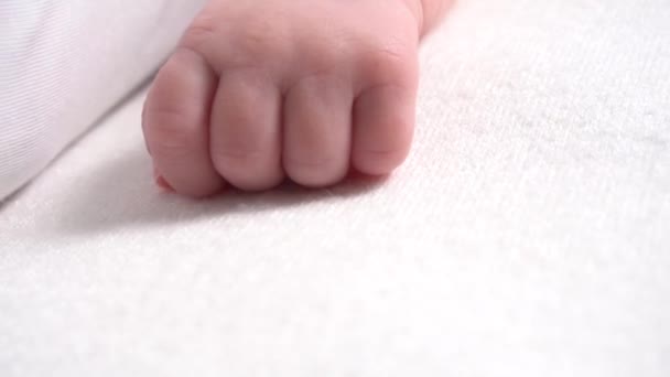 Pasgeboren Baby Hand — Stockvideo